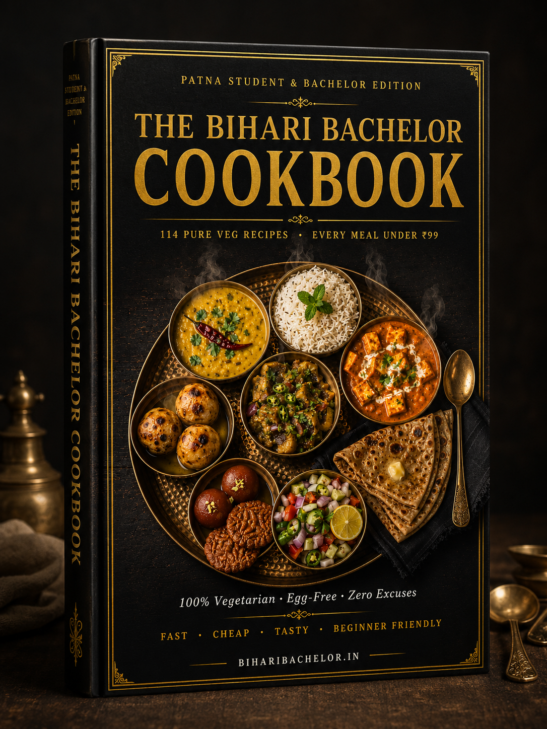 The Bihari Bachelor Cookbook 3D Mockup